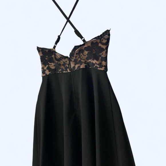 My Michelle Black and Cream Lace Mini Dress 0 - Picture 3 of 4